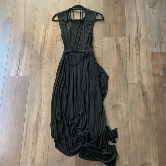 Free People Afternoon Delight Crochet Black Maxi - Picture 5 of 9